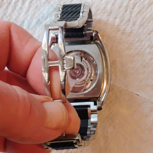 David Yurman Diamond Thoroughbred Silver and Black Chronograph Watch - Picture 11 of 16